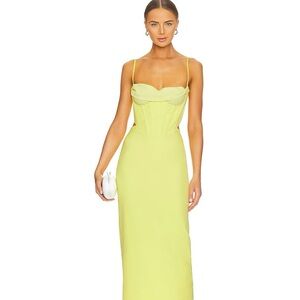 Bardot Martini Midi Dress Limoncello Large